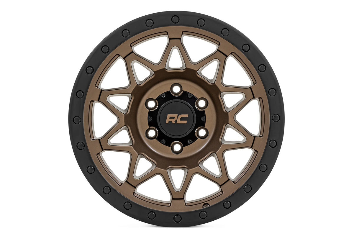 Rough Country 78 Series Wheel | Simulated Beadlock | Bronze/Black | 18x9 | 5x5.5 | -12mm