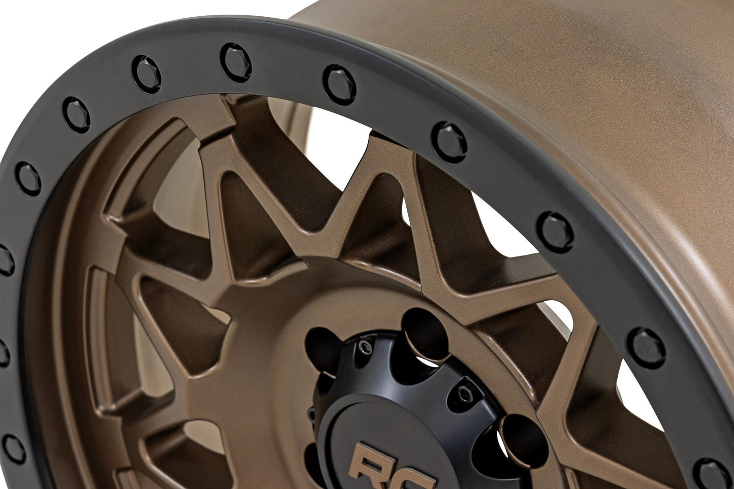 Rough Country 78 Series Wheel | Simulated Beadlock | Bronze/Black | 18x9 | 6x135 | -12mm