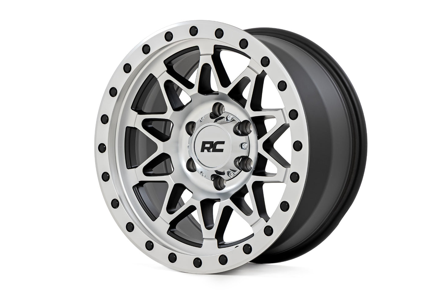 Rough Country 78 Series Wheel | Simulated Beadlock | Full Machine | 18x9 | 8x6.5 | -12mm