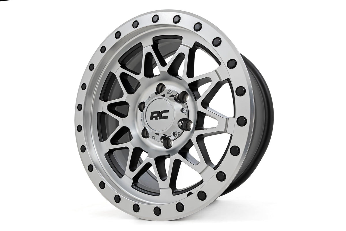 Rough Country 78 Series Wheel | Simulated Beadlock | Full Machine | 18x9 | 8x6.5 | -12mm