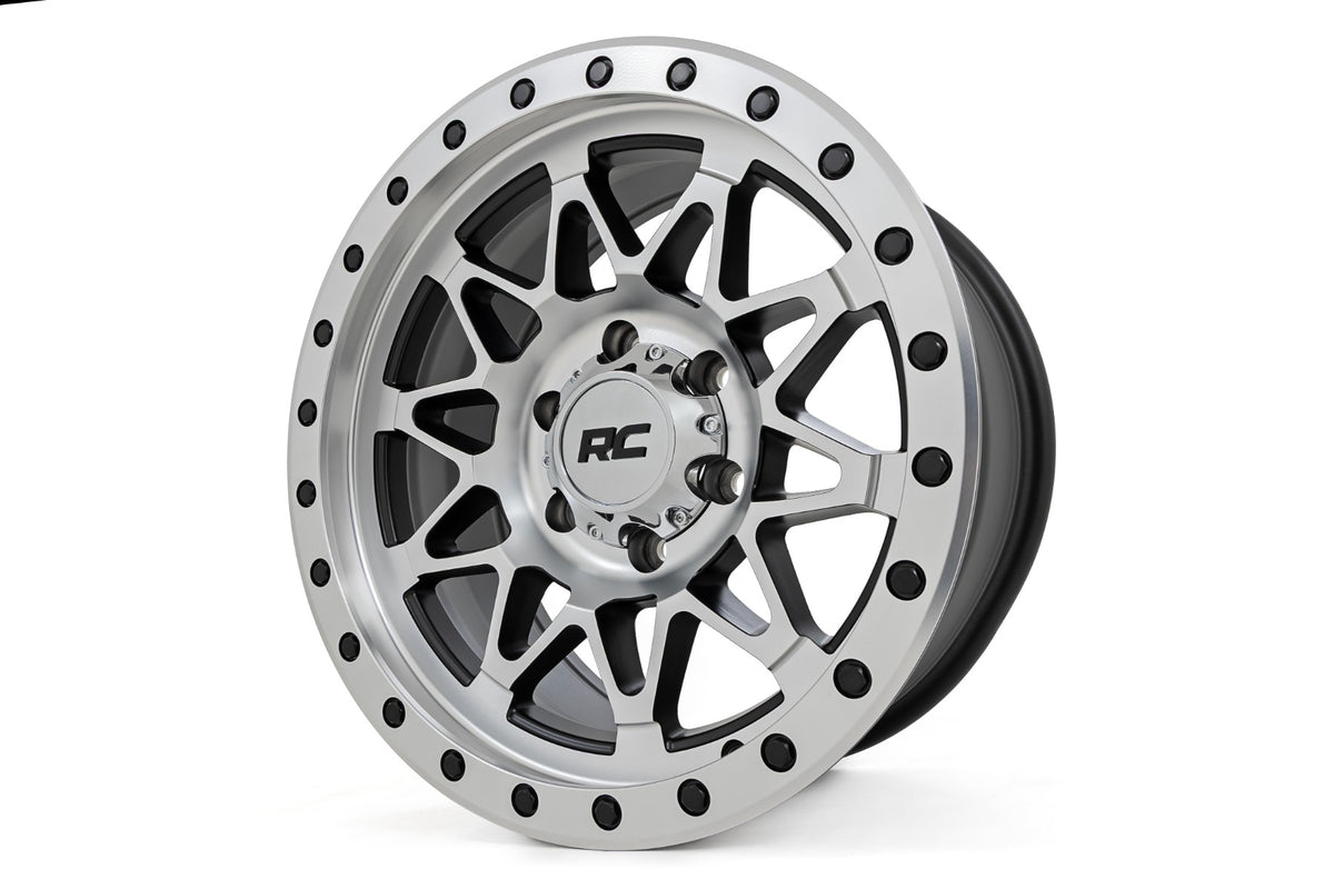 Rough Country 78 Series Wheel | Simulated Beadlock | Full Machine | 17x8.5 | 5x5 | +0mm