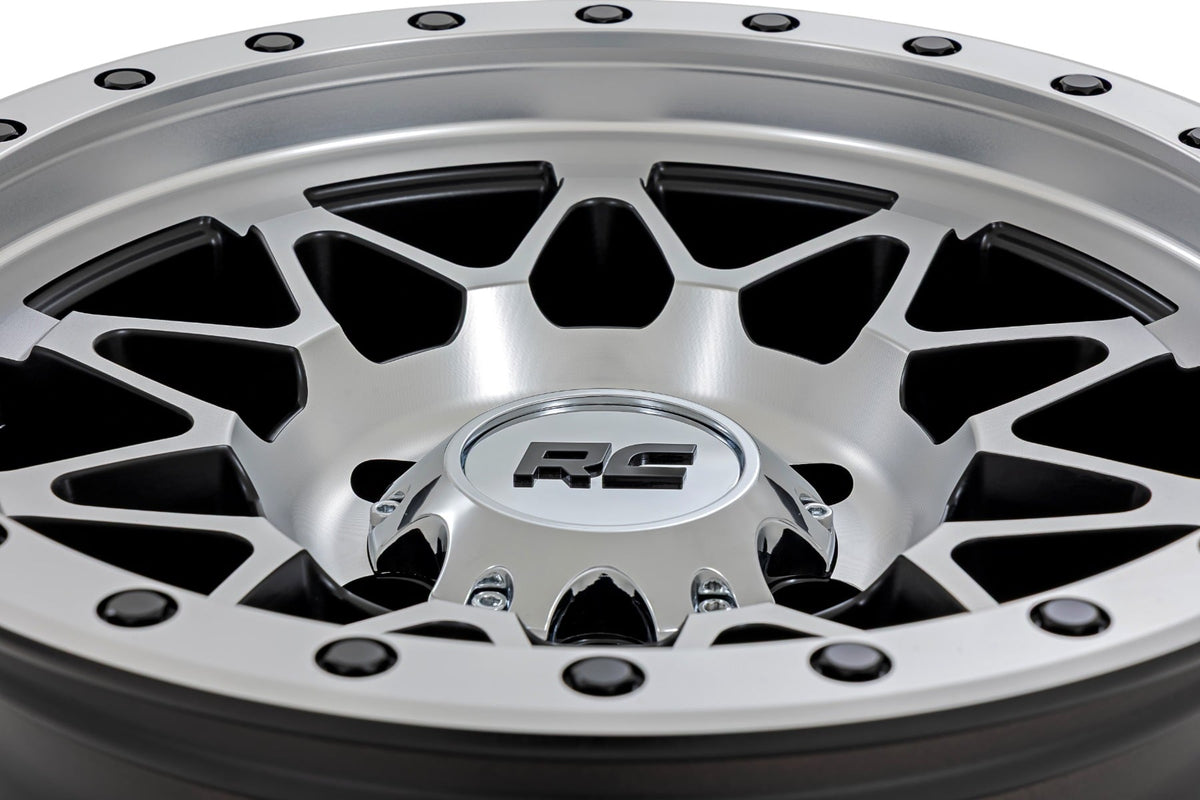 Rough Country 78 Series Wheel | Simulated Beadlock | Full Machine | 17x8.5 | 5x5 | +0mm