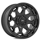 Rough Country 80 Series Wheel | One-Piece | Semi Gloss Black | 20x10 | 5x5 | -19mm
