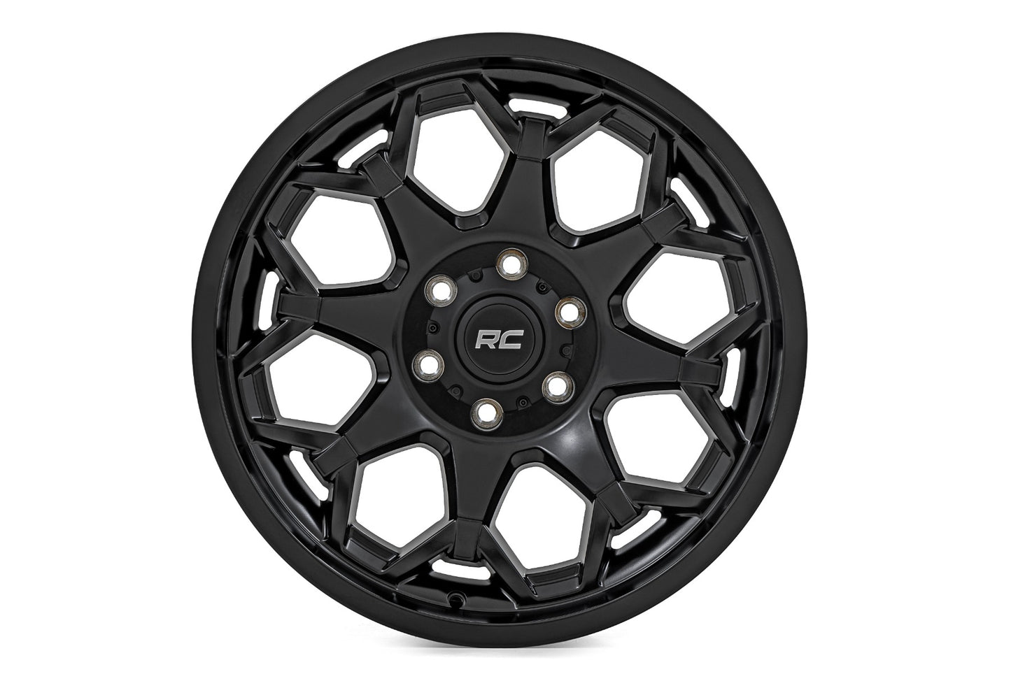Rough Country 80 Series Wheel | One-Piece | Semi Gloss Black | 20x10 | 5x5 | -19mm