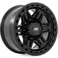 Rough Country 76 Series Wheel | Simulated Beadlock | Gloss Black | 17x9 | 8x6.5 | -12mm