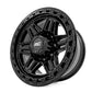 Rough Country 76 Series Wheel | Simulated Beadlock | Gloss Black | 17x9 | 8x6.5 | -12mm