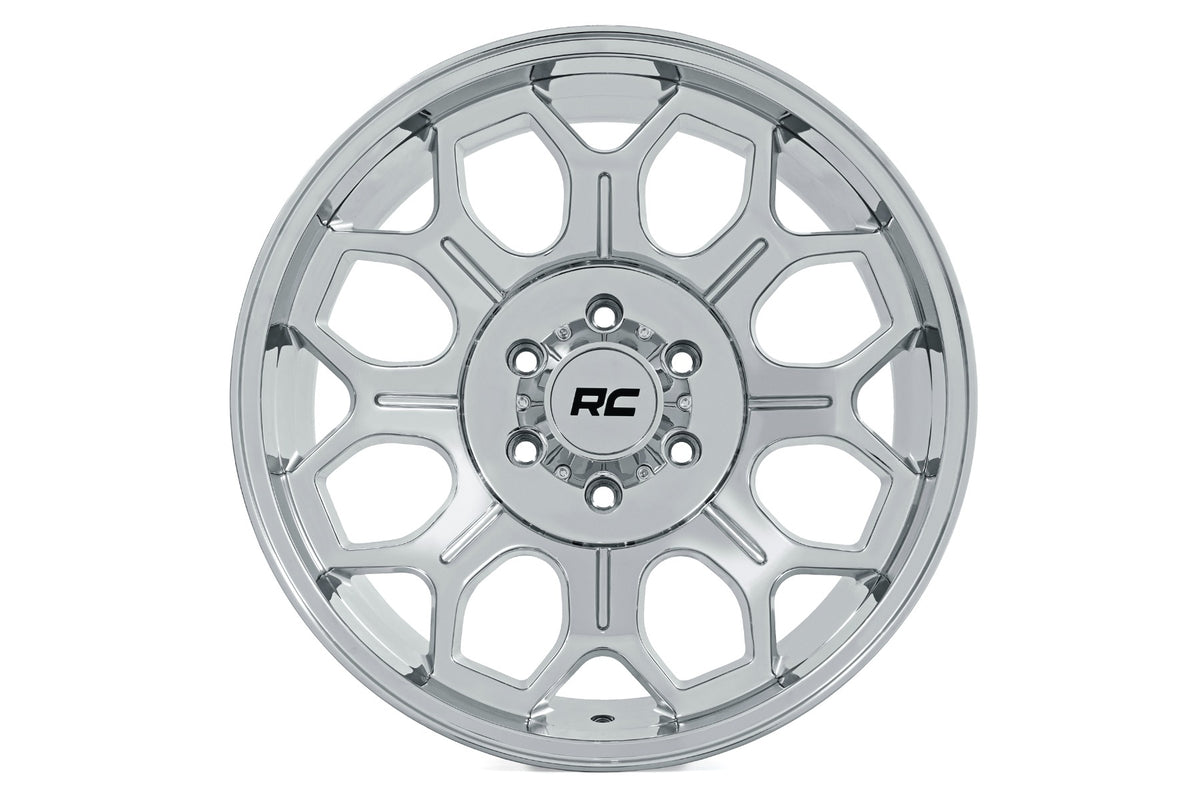 Rough Country 77 Series Wheel | One-Piece | Chrome | 20x9 | 6x135 | -12mm