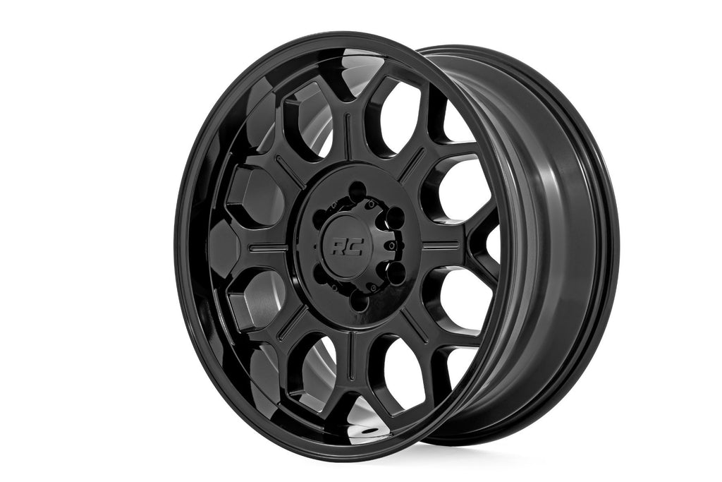 Rough Country 77 Series Wheel | One-Piece | Semi Gloss Black | 20x9 | 6x135 | 0mm