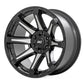 Rough Country 81 Series Wheel | One-Piece | Semi Gloss Black w/machined spokes | 20x9 | 5x150 | +18m