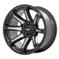Rough Country 81 Series Wheel | One-Piece | Semi Gloss Black w/machined spokes | 20x9 | 8x180 | 0mm