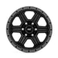 Rough Country 79 Series Wheel | One-Piece | Semi Gloss Black w/Gunmetal Ring | 17x8.5 | 6x5.5 | 0mm