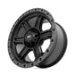 Rough Country 79 Series Wheel | One-Piece | Semi Gloss Black w/Gunmetal Ring | 17x8.5 | 6x5.5 | 0mm