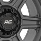 Rough Country 79 Series Wheel | One-Piece | Gunmetal Gray w/Black Ring | 17x8.5 | 6x5.5 | 0mm