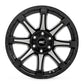 Rough Country 81 Series Wheel | One-Piece | Semi Gloss Black w/machined spokes | 20x9 | 5x5.5 | 0mm