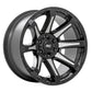 Rough Country 81 Series Wheel | One-Piece | Semi Gloss Black w/machined spokes | 20x9 | 5x5.5 | 0mm