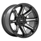 Rough Country 81 Series Wheel | One-Piece | Semi Gloss Black w/machined spokes | 20x9 | 8x180 | 0mm