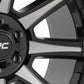 Rough Country 81 Series Wheel | One-Piece | Semi Gloss Black w/machined spokes | 20x9 | 5x5.5 | 0mm