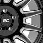 Rough Country 90 Series Wheel | One-Piece | Gloss Black w/machined spokes | 20x9 | 6x5.5 | -12mm