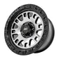 Rough Country 82 Series Wheel | One-Piece | Machined Semi Gloss Black | 18x9 | 6x5.5 | -12mm