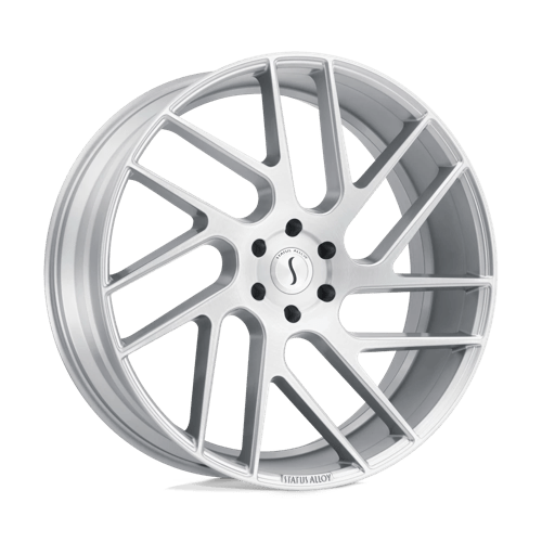 Status STJGR 24X9.5 5X5.5 SLV BRSH-FC 15MM Wheels