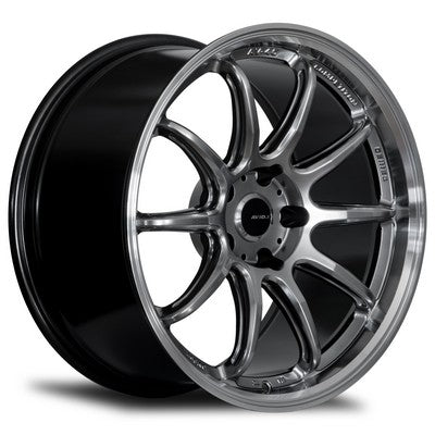 AV-40 HYPER BLACK / MACHINED LIP 18x8.5 5x100 et35 cb73.1