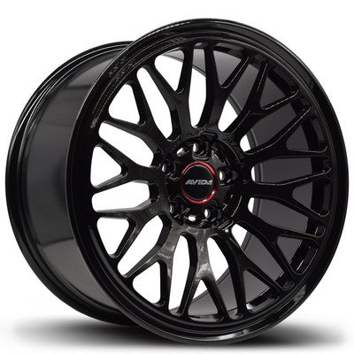 Avid 1 Wheels AV-44 Gloss Black 18x8.5 5x114.3 et35 cb73.1