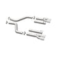 MagnaFlow Axle-Back, SS, 3in, Quad Split Rear 3.5 Tips 2015 Dodge Challenger incl SRT Hellcat
