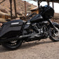 Vance & Hines 17-23 Harley Touring Models Blackbird 450 Slip-Ons - Black Contrast Finish End Caps