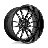 Fuel GLOSS BLACK MILLED D761 24x12 6x135 Wheels