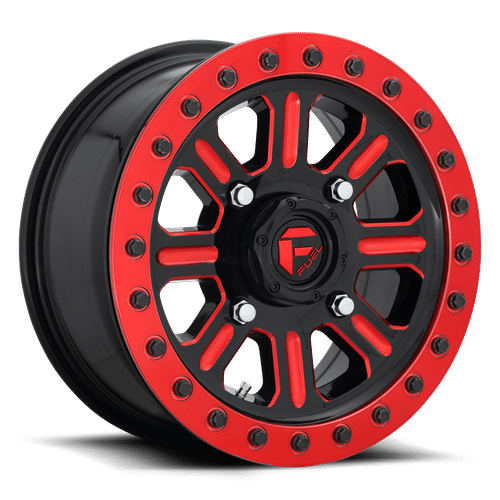 Fuel GLOSS BLACK RED TINTED CLEAR D911 15x10 4x137 Wheels