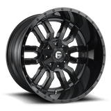 Fuel MATTE BLACK GLOSS BLACK LIP D596 SLEDGE 24x12 8x165.1 Wheels