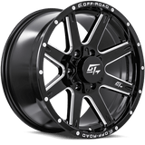 GT OFFROAD Gloss Black Milled Invasion Gloss Black Milled 18x9 5x127/5x139.7 Wheels