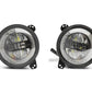 Raxiom 18-22 Jeep Wrangler JL/JT Axial Series LED Headlights- Black Housing (Clear Lens)