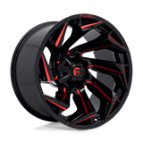 Fuel D755 22x12 8x170 -44 GLOSS BLACK MILLED WITH RED TINT