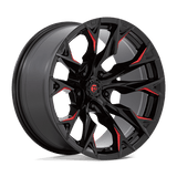 Fuel GLOSS BLACK MILLED WITH CANDY RED D823 20x10 5x127 Wheels