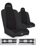PRP Jeep Wrangler JK/JKU Daily Driver High Back Suspension Seats Kit (Pair) - Black