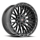 VORTEK Black Diamond Cut Ring W/ Dark Tint VRP-502BDCTR 22x10 5x127/5x139.7 Wheels