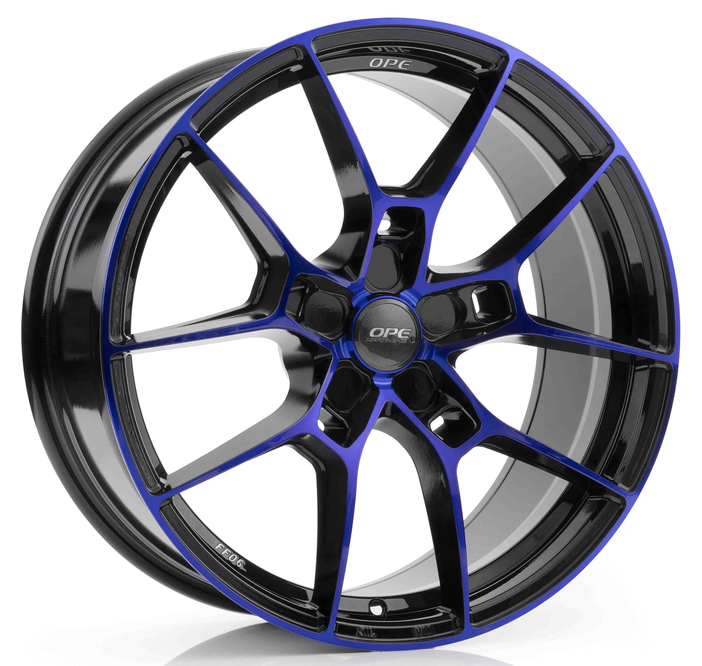 OPE FF06 19x8.5 5x112 Hyper Tint Blue  | ET  40  | CB  57.1