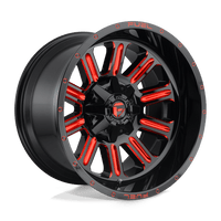 Fuel GLOSS BLACK RED TINTED CLEAR D621 20x10 8x170 Wheels