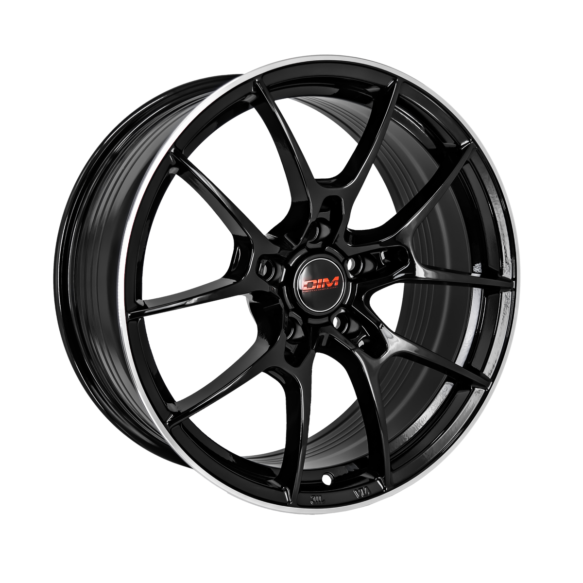 DIM WC001 17x7.5 5x114.3 35 Black Silver Lip