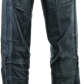 River Road Longhaul Leather Chaps Black - Large