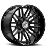 XF OFFROAD Black Brushed Dark Tint XF-240 22x10 6x135/6x139.7 Wheels