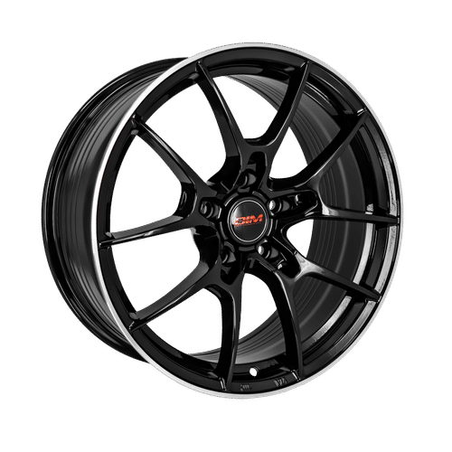 DIM Black Silver Lip WC001 BLACK SILVER LIP 18x8 5x114.3 Wheels