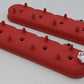 Granatelli 96-22 GM LS Tall Valve Cover w/Integral Angled Coil Mounts - Red Wrinkle (Pair)