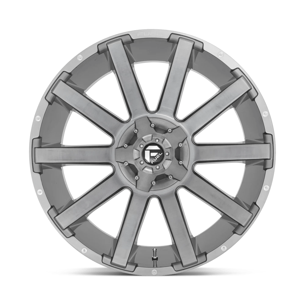 FUEL D714 CONTRA PLATINUM 26x12 5x127/5x139.7 -44 BRUSHED GUN METAL TINTED CLEAR