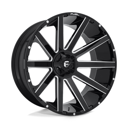 Fuel GLOSS BLACK MILLED D615 26x12 6x135/6x139.7 Wheels