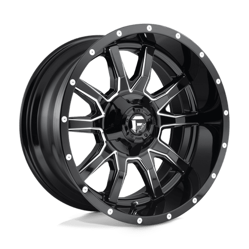 Fuel GLOSS BLACK MILLED D627 17x9 5x114.3/5x127 Wheels