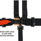 PRP Adjustable Crotch Belt for Latch and Link Harness - 5th Point Only - Black