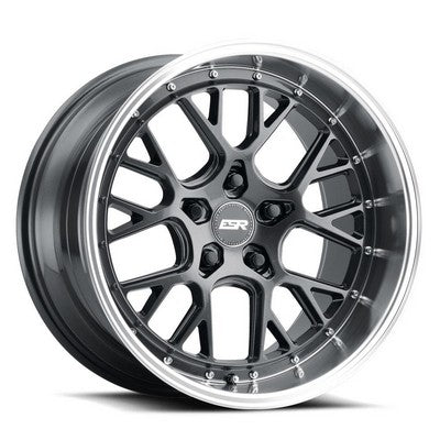 ESR CS11 GLOSS GRAPHITE MACHINE LIP 18x9.5 5X100 ET22 cb72.6
