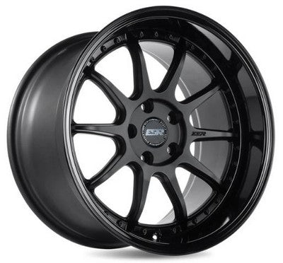 ESR Wheels CUSTOM DRILL CS12 18X10.5 +22 72.56 MATTE BLACK GLOSS BLACK LIP..PCD: